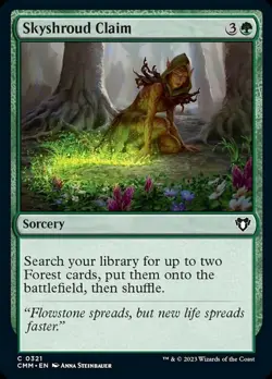MTG Skyshroud Claim - Foil, Commander Masters, Lightly Played, English - Image 1