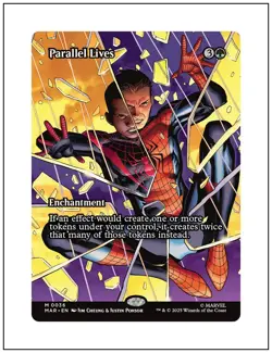 1x Parallel Lives, 0036, Borderless Art, Spider-Man Marvel Magic, MTG NM - Image 1