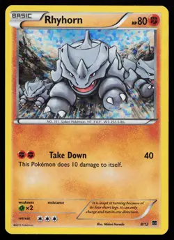 Rhyhorn 8/12 Promo McDonald's Promos 2015 Pokemon Card - Image 1