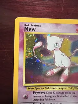 👀 Pokemon Black Star Mew Pokemon League Promo HOLO SWIRL 🌀 💎👀 - Image 1