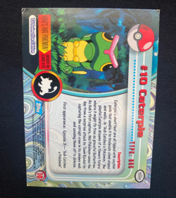 Caterpie #10 1999 TOPPS Pokemon TV Blue Label (MP) - Image 2
