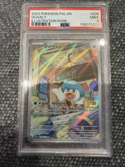 2023 Pokemon Pal Evolved Illustration Quaxly #206 PSA 9 Illustration Rare - Image 1