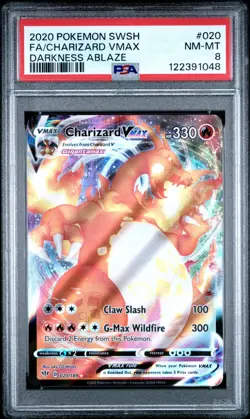 PSA 8 CHARIZARD VMAX 020/189 FULL ART DARKNESS ABLAZE POKEMON 🔥 - Image 1