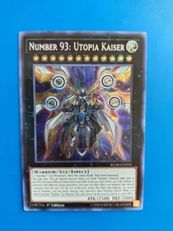 Near Mint Yugioh Number 93: Utopia Kaiser Secret Rare BLHR-EN093 1st Edition - Image 1