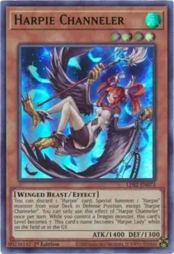 Near Mint, English Yu Gi Oh Harpie Channeler (Green) - LDS2-EN073 - Ultra Rare - - Image 1