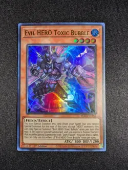 Yugioh - Evil HERO Toxic Bubble SUDA-EN001 1st Edition Ultra Rare NM - Image 1