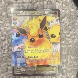Flareon EX RC28/RC32 Generations Ultra Rare Full Art Holo Pokemon Card - Image 1