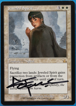 Jeweled Spirit Prophecy NM White Rare SIGNED MAGIC CARD (ID# 504847) ABUGames - Image 1