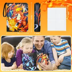 Pokemon Card Binder Holder Dual Fits 400 Cards w/50 Removable Sleeves BRAND NEW - Image 3