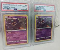 Pokemon Gengar Card 70/214 Reverse Holo Rare Unbroken Bonds PSA 10 Low PopU - Image 1