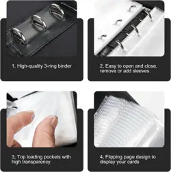 1 Pocket Card Binder Mini Size, Super Lightweight Small Collectible Trading C... - Image 4