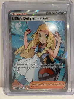 Lillie's Determination SAR 169/132 Pokemon Card Mega Evolution Full Art Trainer - Image 1