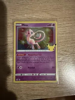 Pokemon Celebrations Mew Holo Rare Card 011/025 Near Mint to Mint Condition - Image 1