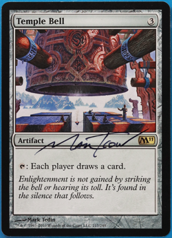 Temple Bell Magic 2011 / M11 NM Artifact Rare SIGNED CARD (504838) ABUGames - Image 1