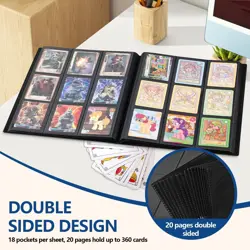 Card Binder, 9 Pockets Trading Card Binders, Cards Collection Binder Album, ... - Image 4