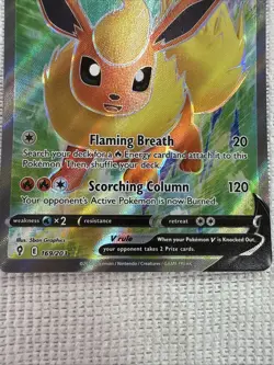Flareon V 169/203 Evolving Skies Holo Ultra Rare Collectible Pokemon Card - Image 3