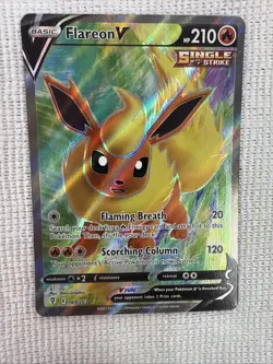 Flareon V 169/203 Evolving Skies Holo Ultra Rare Collectible Pokemon Card - Image 4