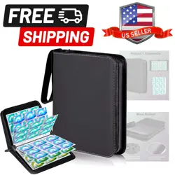 Card Binder-9 Pocket,trading card binder 50 Removable Sleeves,900 Pockets Car... - Image 1