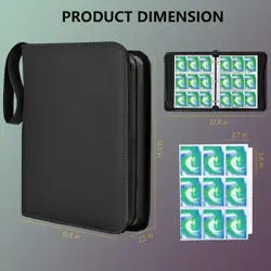 Card Binder-9 Pocket,trading card binder 50 Removable Sleeves,900 Pockets Car... - Image 3