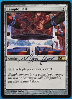 Temple Bell Magic 2011 / M11 NM Artifact Rare SIGNED CARD (504837) ABUGames - Image 1