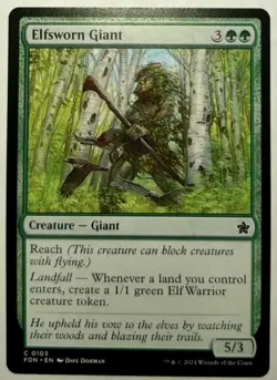 Playset (4x) Elfsworn Giant -MTG- Foundations - Image 1