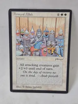 Army of Allah - Dark Version - Common White Instant - LP - Arabian Nights MTG - Image 1