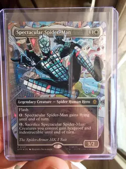 MTG SPECTACULAR SPIDER-MAN TEXTURED FOIL Magic the Gathering NM/M 0237 IN HAND - Image 3