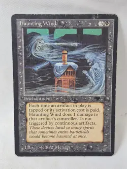 MTG Haunting Wind Antiquities Uncommon Magic The Gathering LP - Image 1
