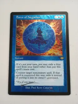 MTG Force of Negation - Etched Foil Retro Frame - Modern Horizons - Magic NM - Image 1