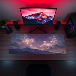 Celestial Night Sky Duel Fantasy Constellation Battle Art - MTG Playmat - Image 5