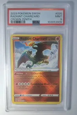 Radiant Charizard 20/159 Crown Zenith PSA 9 MINT Pokemon TCG - Image 1