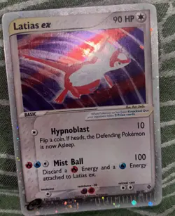 Latias ex Ultra Rare Holo Ex Dragon 93/97 Pokemon TCG 2003 HP-Damaged Has Crease - Image 3