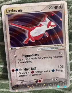 Latias ex Ultra Rare Holo Ex Dragon 93/97 Pokemon TCG 2003 HP-Damaged Has Crease - Image 4