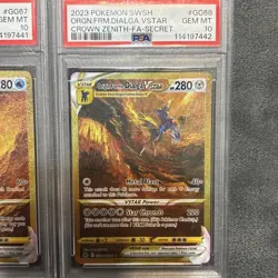 Pokemon Crown Zenith Gold Vstar SEQUENTIAL Full Set All Four PSA 10 GEM MINT - Image 3