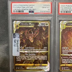 Pokemon Crown Zenith Gold Vstar SEQUENTIAL Full Set All Four PSA 10 GEM MINT - Image 4
