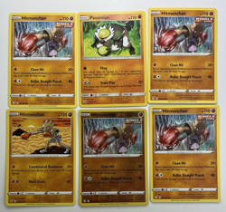Pokemon Tcg Lot of 6 Hitmonchan, Passimian Reverse Holo Common basic - Image 1