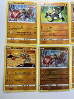Pokemon Tcg Lot of 6 Hitmonchan, Passimian Reverse Holo Common basic - Image 2