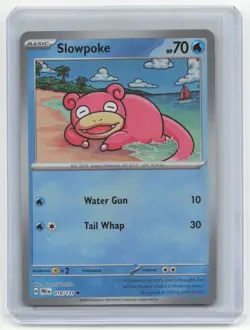 2025 Pokemon Slowpoke Prismatic Evolutions #018/131 MasterBall Holo - Image 1