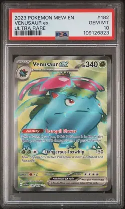 2024 Venusaur ex 182/165 Pokemon 151 Holo foil Full Art Ultra Rare PSA 10 GEM - Image 1