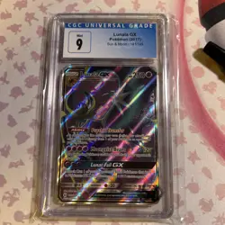 Lunala GX Pokemon (2017) Sun & Moon #141/149 CGC 9 MINT - Image 1