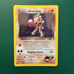 Pokemon Rocket’s Hitmonchan Holo Rare 11/132 Gym Heroes 2000 - Image 1