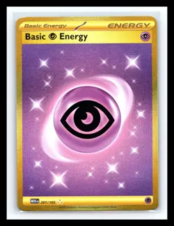 💥 Pokemon Scarlet & Violet Psychic Energy Gold Secret Rare Card 207/165 Holo - Image 1