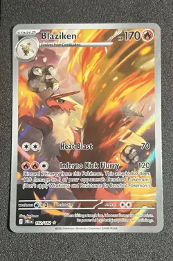POKEMON CARD 2025 BLAZIKEN IR FULL ART 192/182 SCARLET & VIOLET DESTINED RIVALS - Image 1