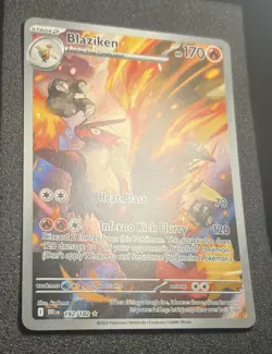 POKEMON CARD 2025 BLAZIKEN IR FULL ART 192/182 SCARLET & VIOLET DESTINED RIVALS - Image 3