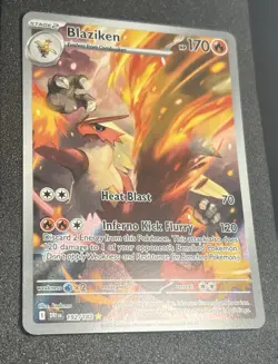 POKEMON CARD 2025 BLAZIKEN IR FULL ART 192/182 SCARLET & VIOLET DESTINED RIVALS - Image 4