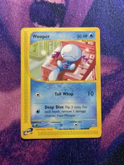 Wooper 66/147 Aquapolis Non-Holo NM/LP Vintage Pokemon Card 2002 - Image 1