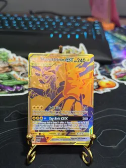 2021 Pikachu & Zekrom GX Tag Team Gold Black Star Promo Pokemon Card NM - Image 2