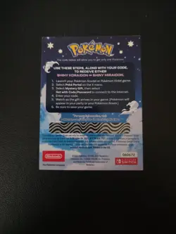 Shiny Koraidon Or Miraidon Pokemon Scarlet Violet Code Card - Gamestop - Image 2