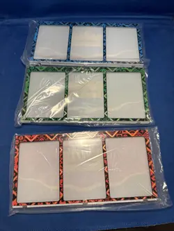 Pokemon Paldean Fates 3 Card Display Case (x3) Red, Blue, And Green Lot - Image 2