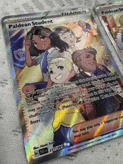 Pokemon TCG Paldean Student Paldean Fates 2 Card Full Art Trainer Lot NM - Image 2